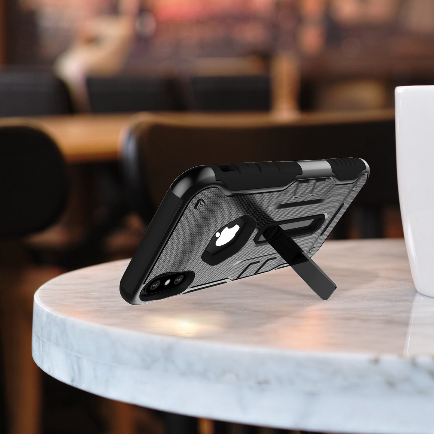 iPhone X Rugged Case with Kickstand - Dual Layer Protection
