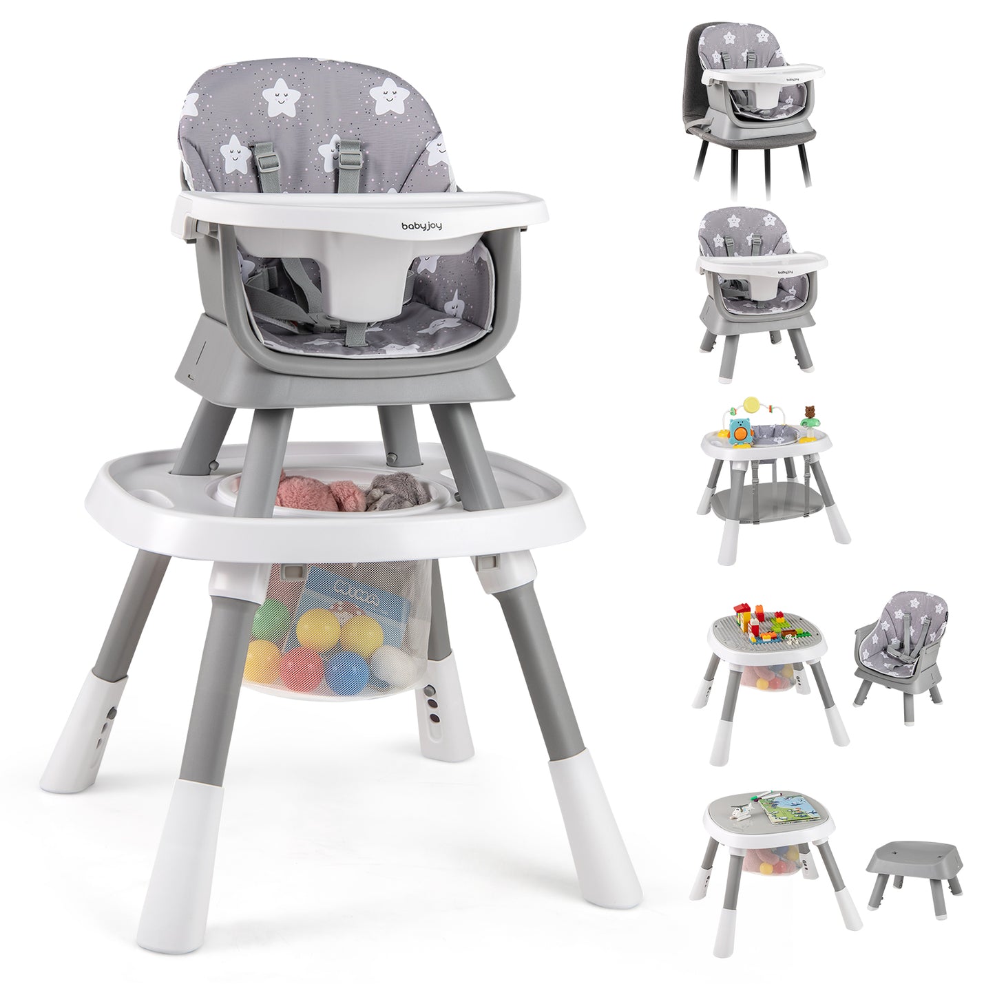 16-in-1 Convertible High Chair with Activity Center