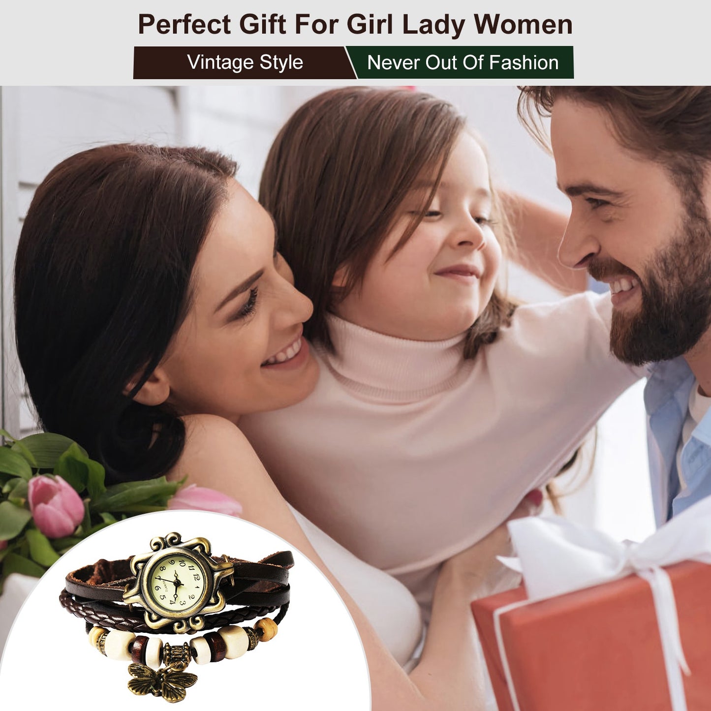 Vintage Women's Watch Bohemian Leather Watch