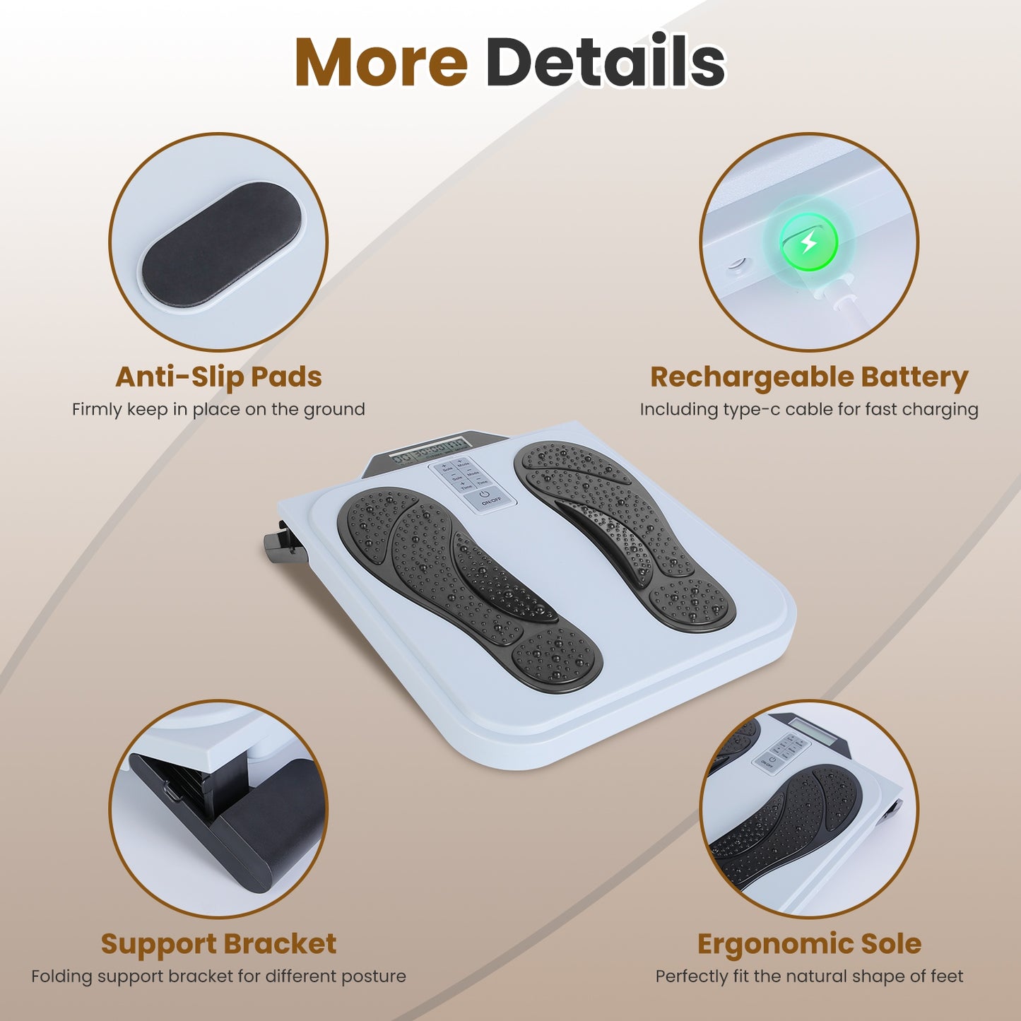EMS Foot Massager with TENS Technology & Remote Control