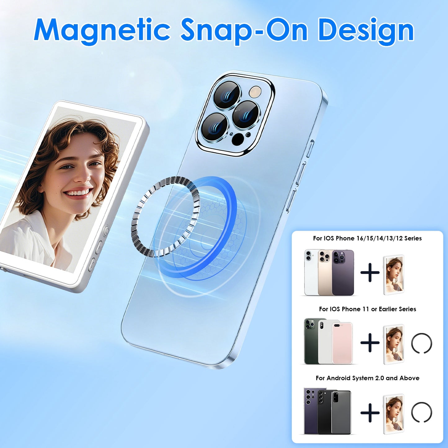 Wireless Selfie Monitor Screen with Remote for Vlogging