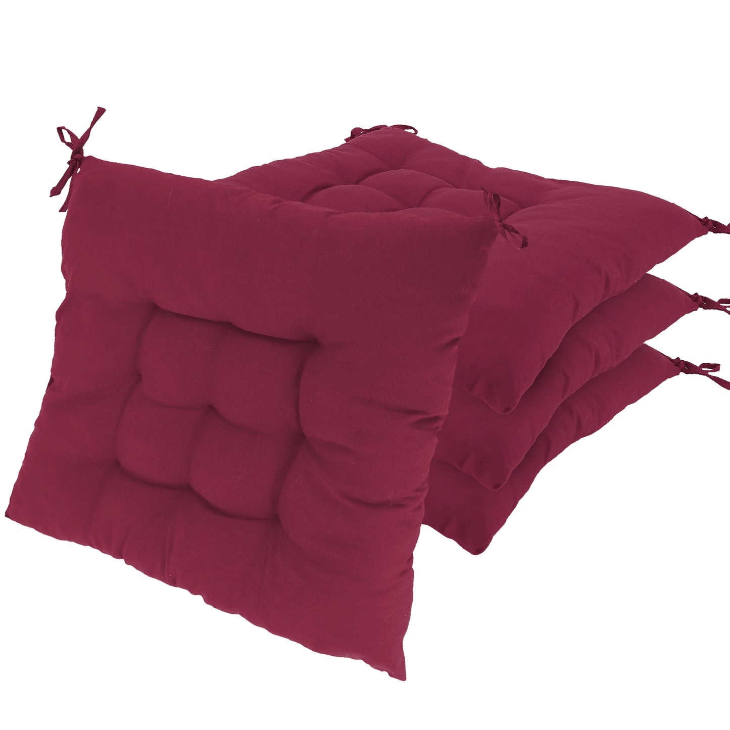 Square Chair Cushion Pads with Ties - 17.72" (Set of 4)