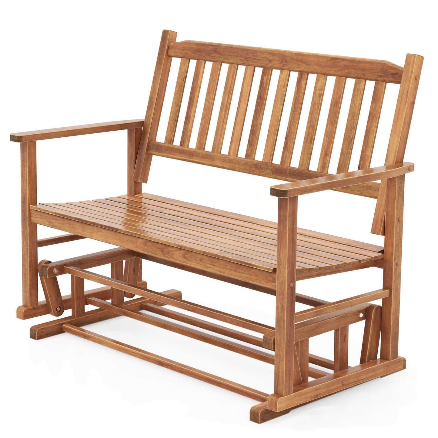 Outdoor Glider Bench 2-Seat with Armrests