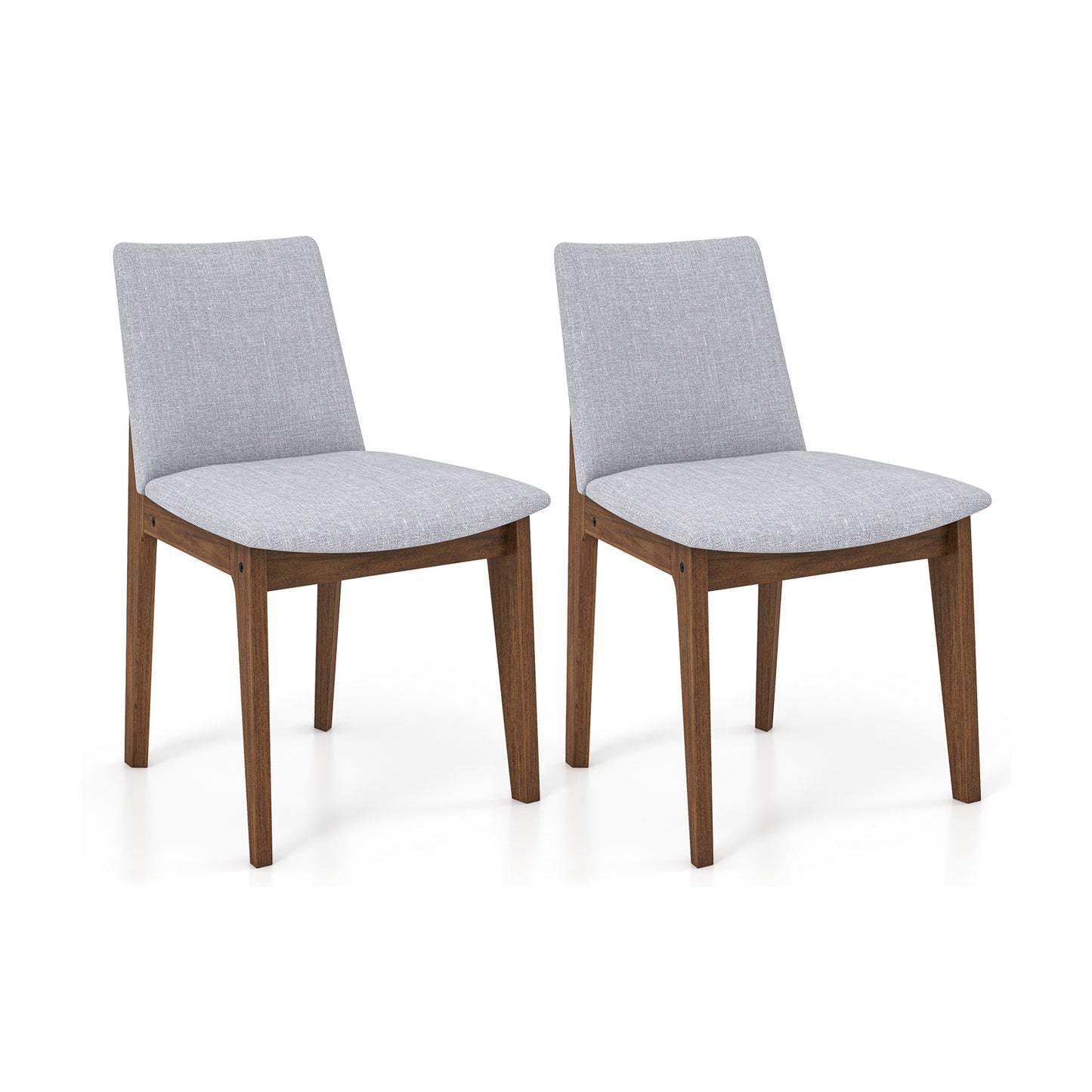 Upholstered Dining Chairs Set of 2 with High Curved Back