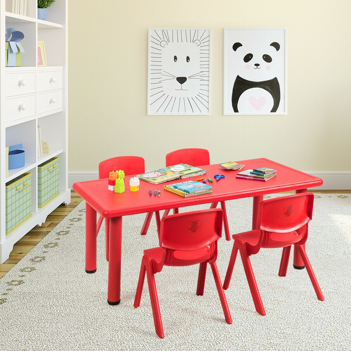 Kids Rectangular Plastic Activity Table for Learning & Play