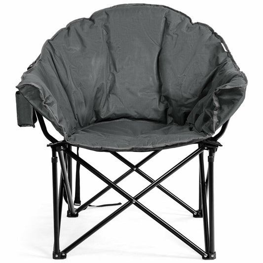 Folding Moon Chair with Padded Seat and Carrying Bag
