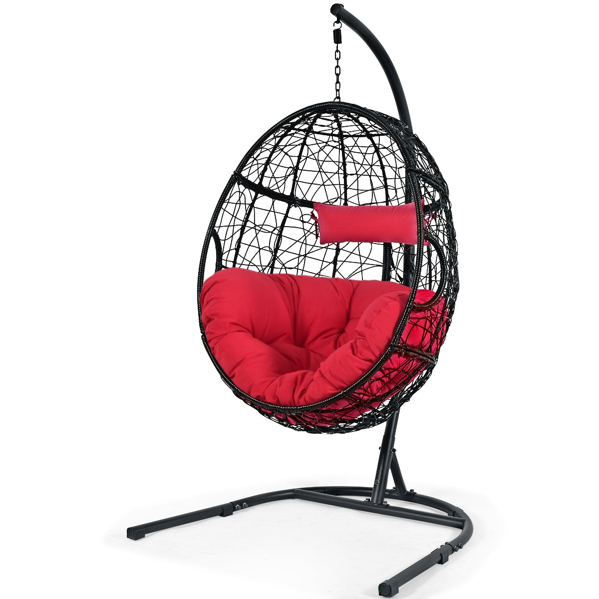 Hanging Hammock Chair with Stand and Cushion