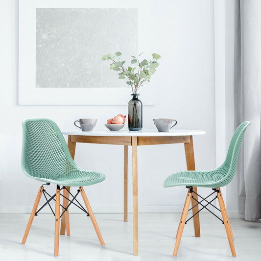 Modern Dining Chairs Set of 2 with Wood Legs