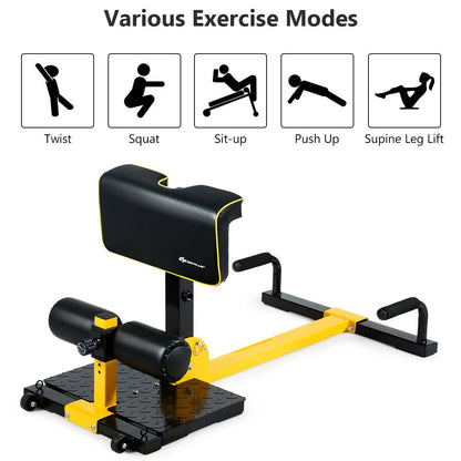 8-in-1 Multifunctional Sissy Squat Bench with Adjustable Height