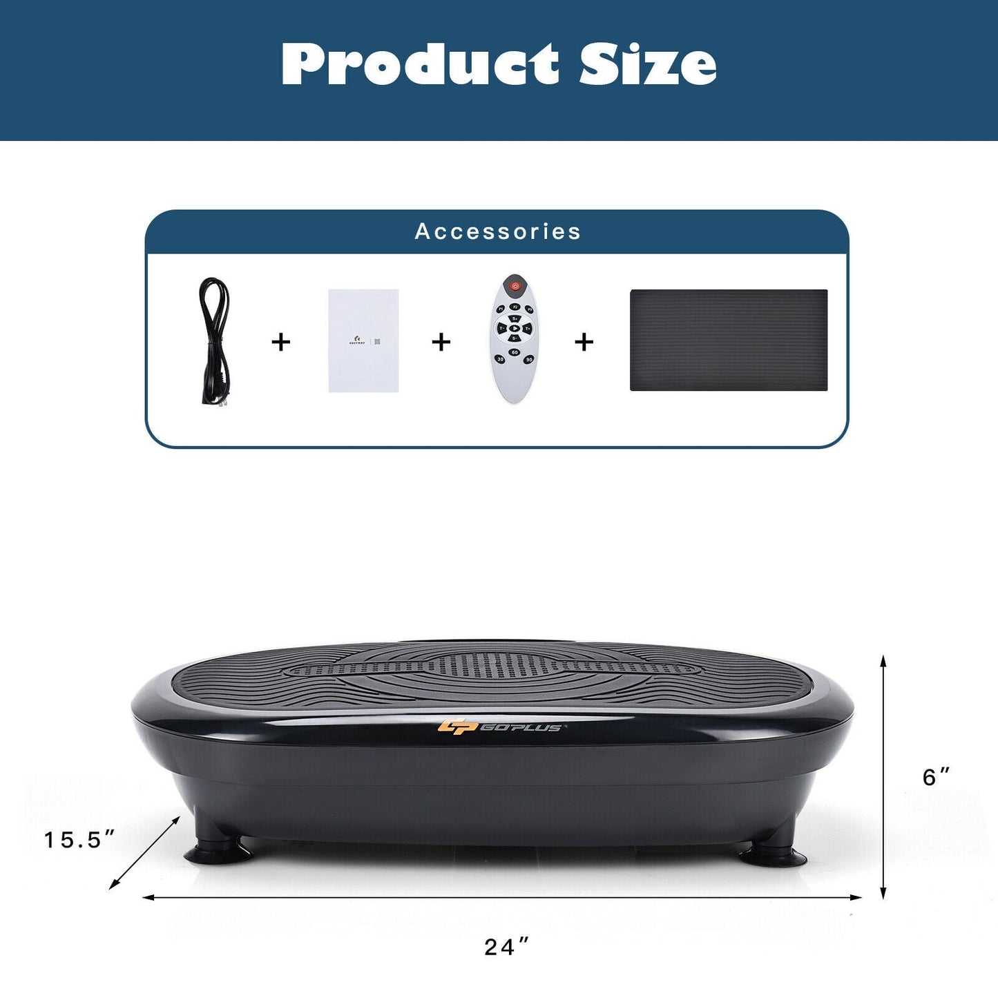 Mini Vibration Body Fitness Platform with Loop Bands