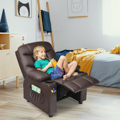 Kids Recliner Chair with Cup Holder and Footrest