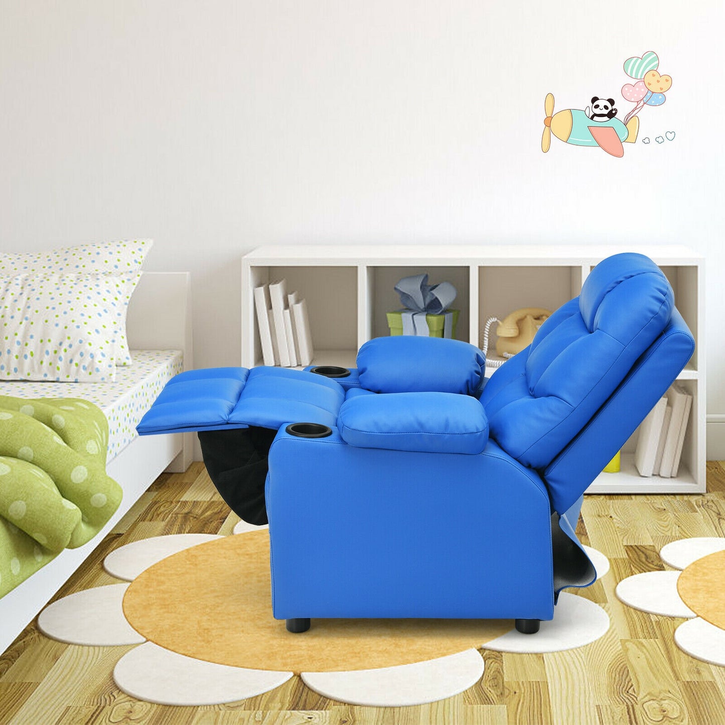 Kids Recliner Chair with Cup Holder and Footrest