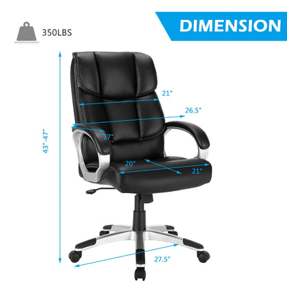 Executive Office Chair Big and Tall High Back Leather