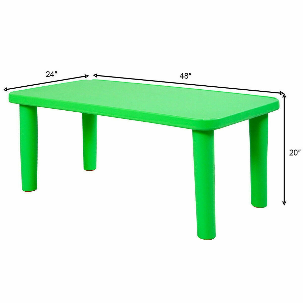 Kids Portable Plastic Activity Table 48" x 24" Green
