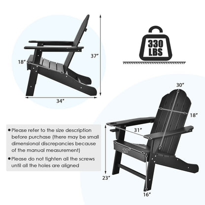 Adirondack Chair with Cup Holder - All-Weather PE