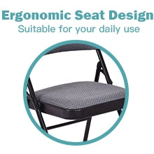 Folding Conference Chairs with Padded Seats - Set of 4