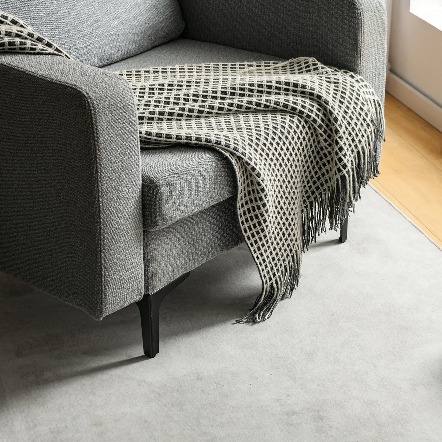 Convertible Accent Chair with Reversible Ottoman - 660 lbs