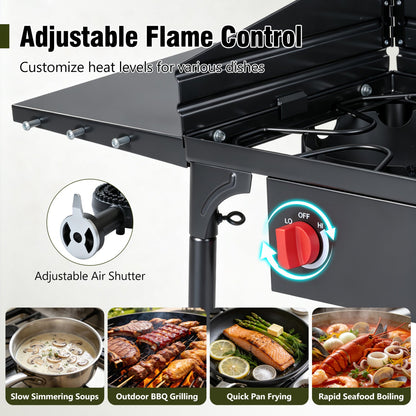 2 Burner Propane Gas Stove 150,000 BTU Outdoor Cooker