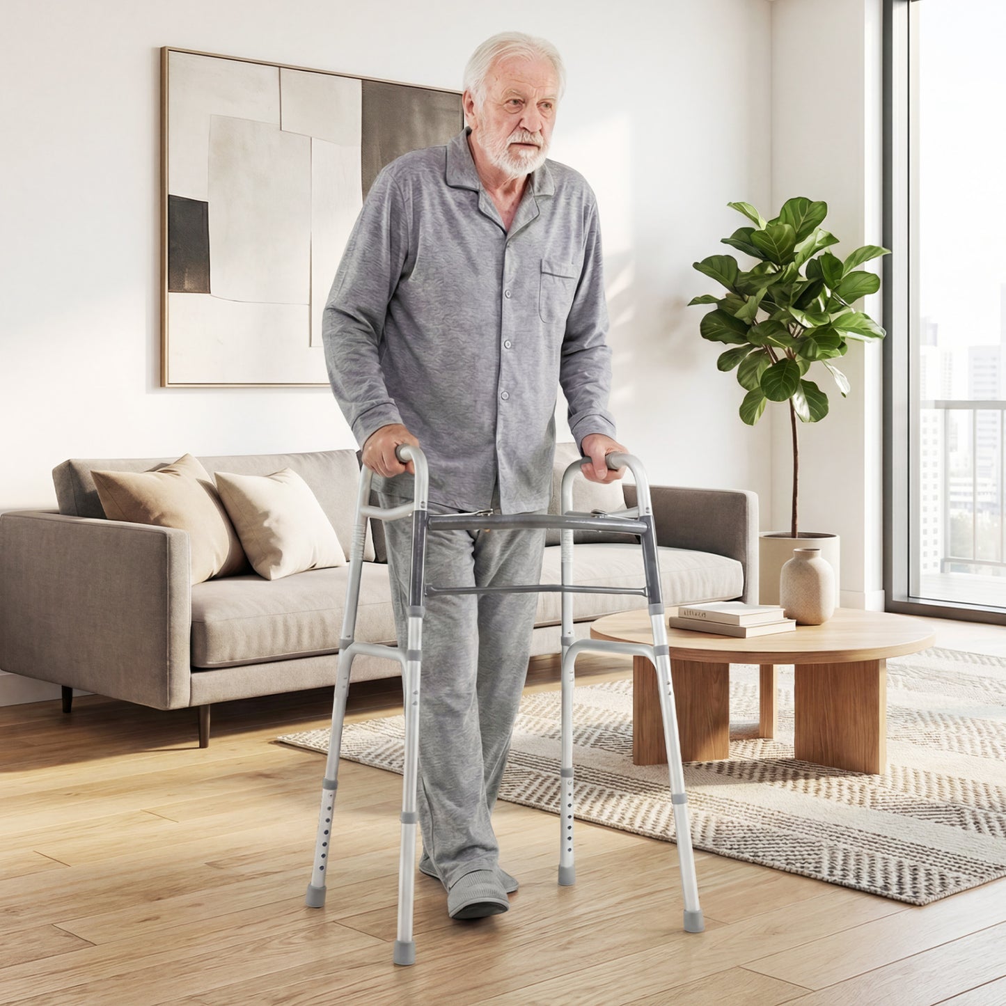 Folding Walker with 7-Level Adjustable Height
