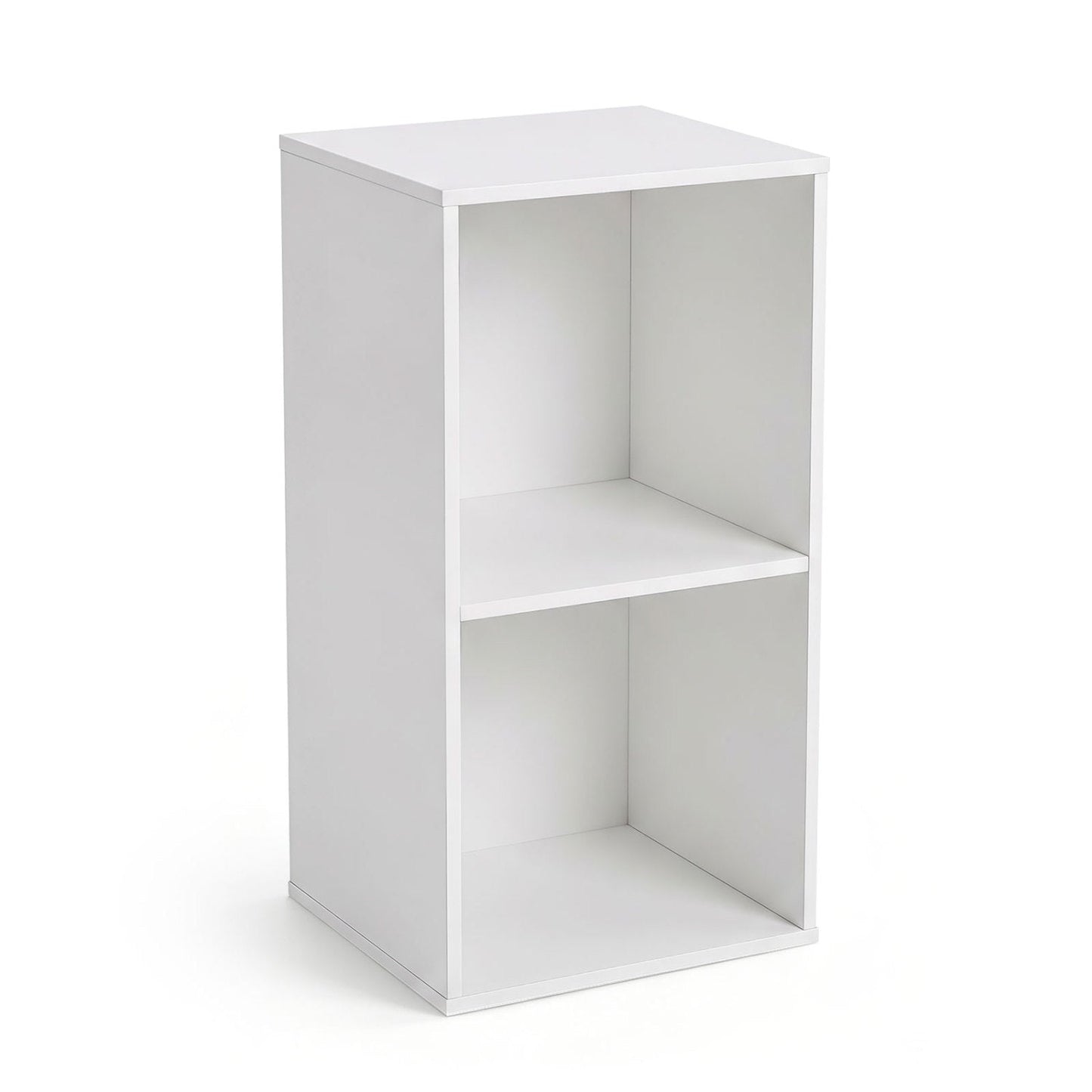2-Cube Bookshelf with Anti-Tipping Kit - White