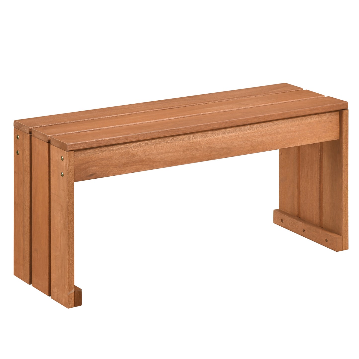 2-Person Outdoor Garden Bench with Solid Wooden Frame