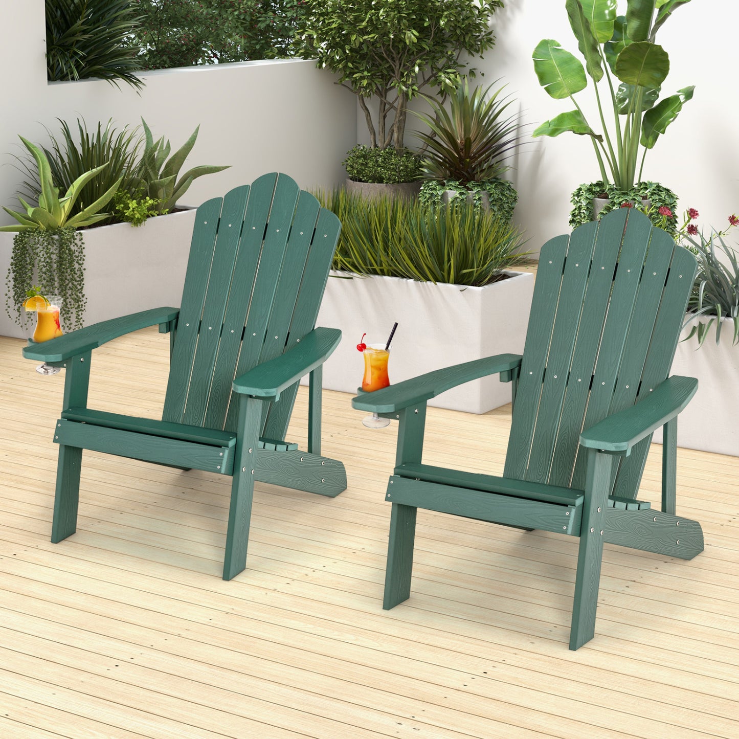 Adirondack Chair Set - 2 Piece Adult & Kids Outdoor Seating