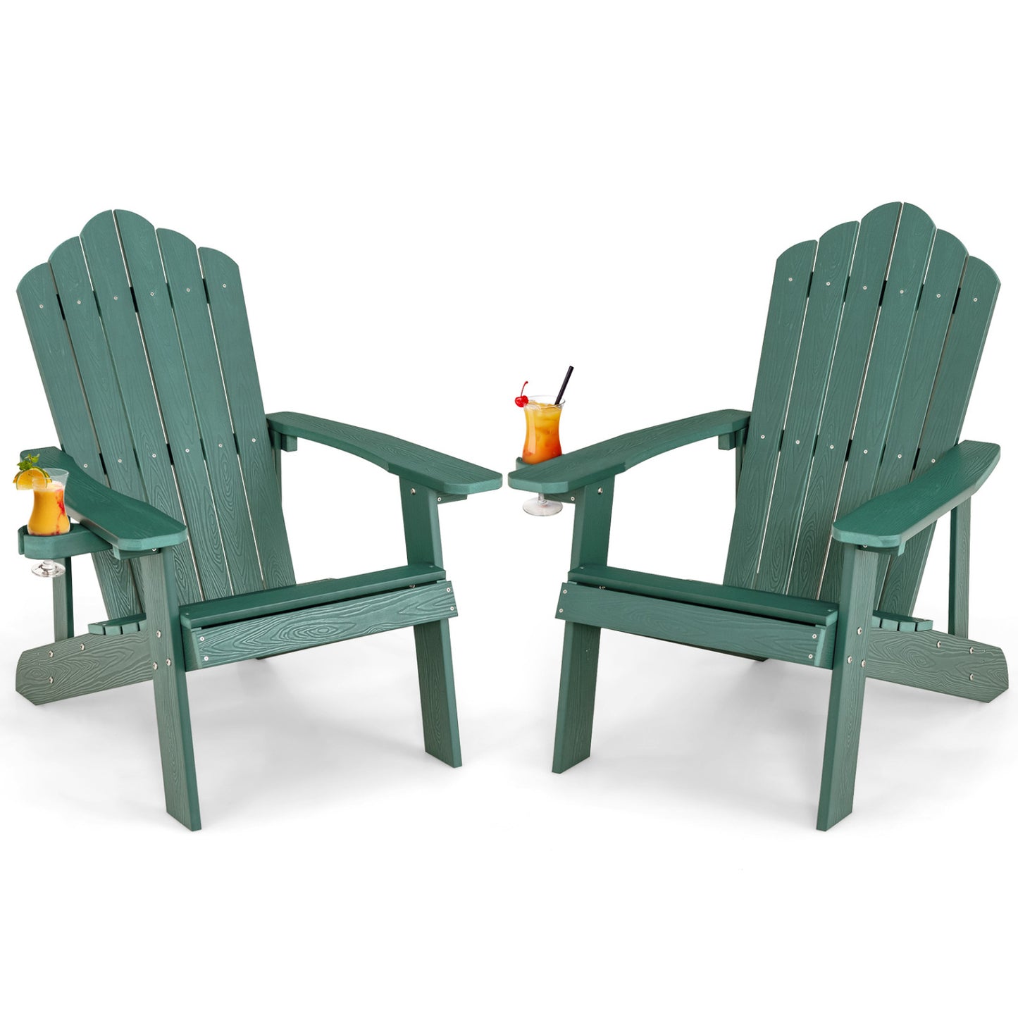 Adirondack Chair Set - 2 Piece Adult & Kids Outdoor Seating