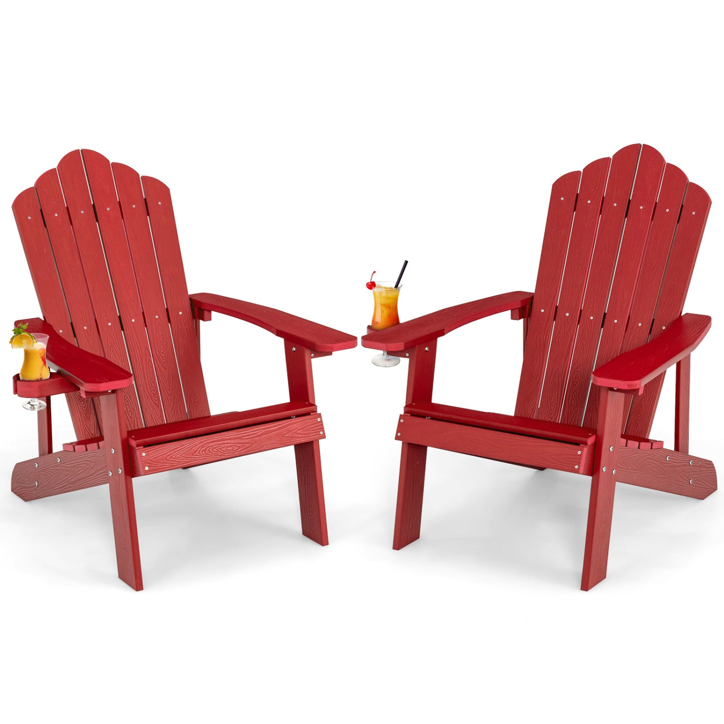Adirondack Chair Set - 2 Piece Adult & Kids Outdoor Seating