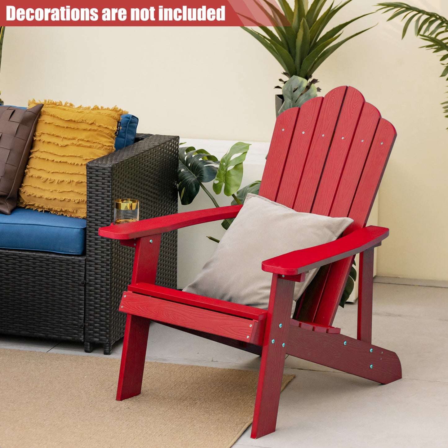 Adirondack Chair Set - 2 Piece Adult & Kids Outdoor Seating