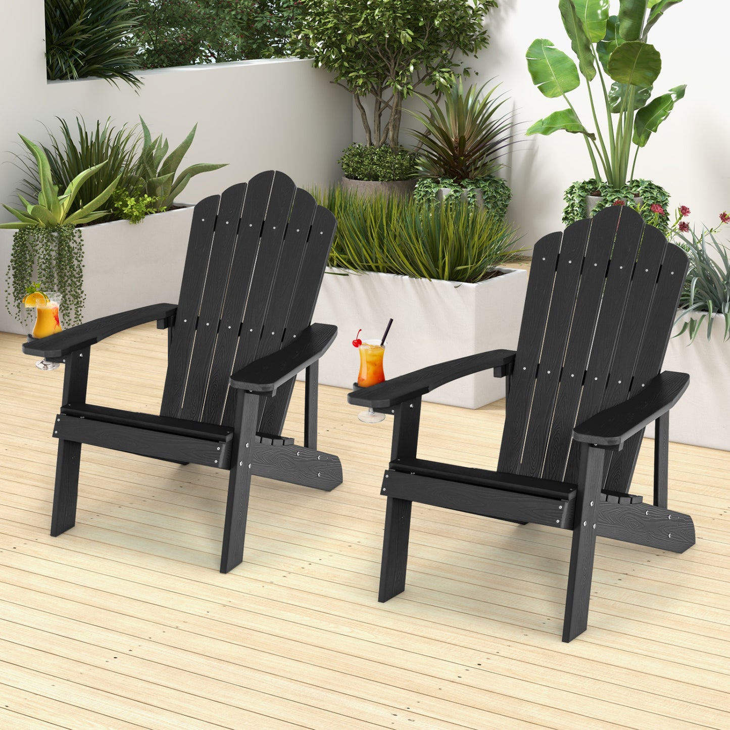 Adirondack Chair Set - 2 Piece Adult & Kids Outdoor Seating