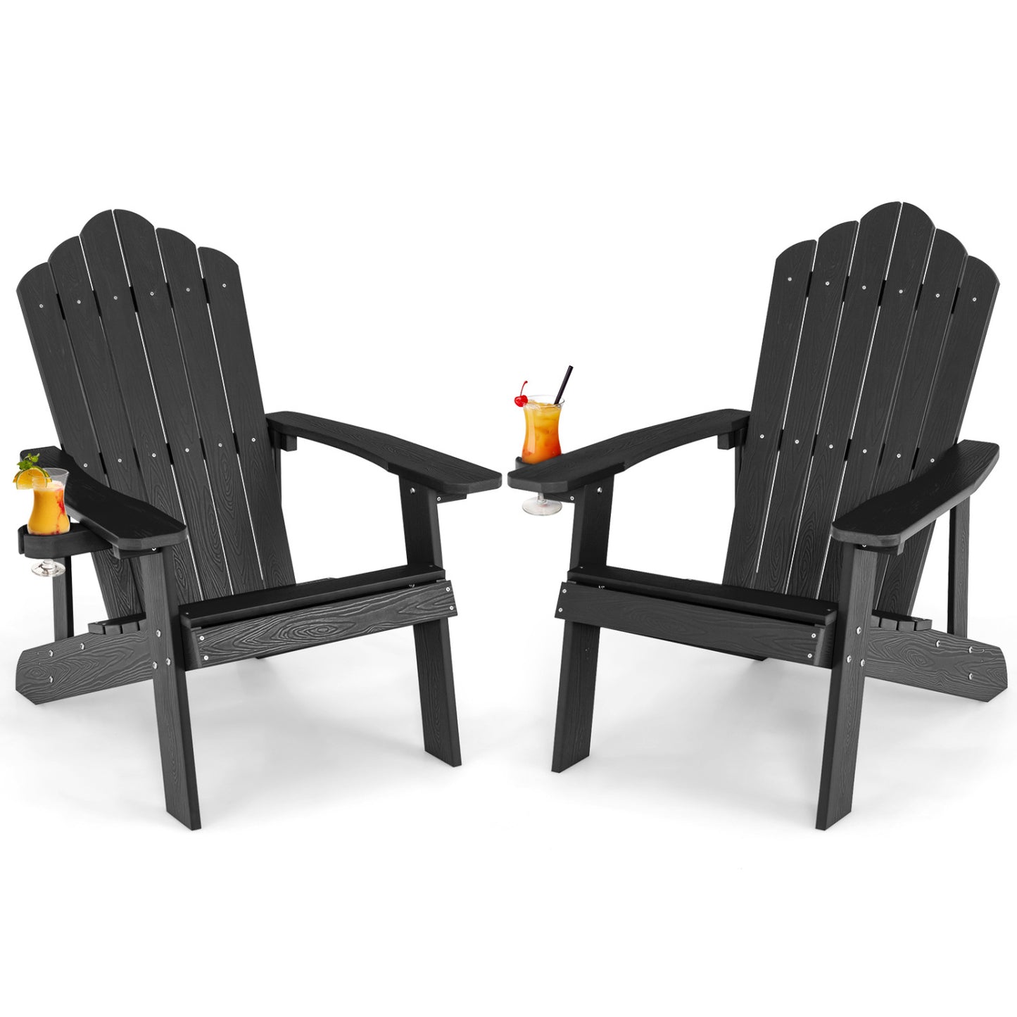 Adirondack Chair Set - 2 Piece Adult & Kids Outdoor Seating