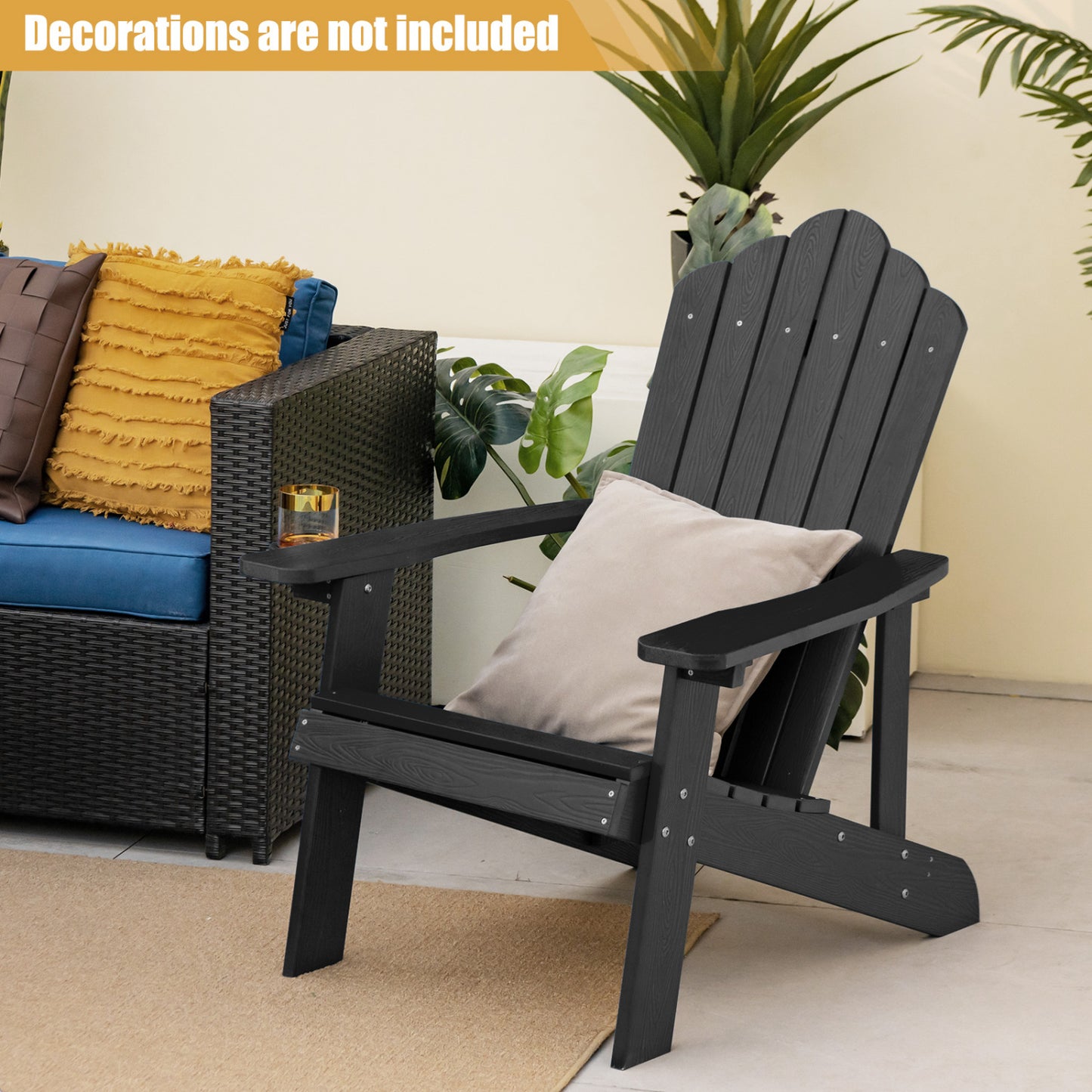 Adirondack Chair Set - 2 Piece Adult & Kids Outdoor Seating