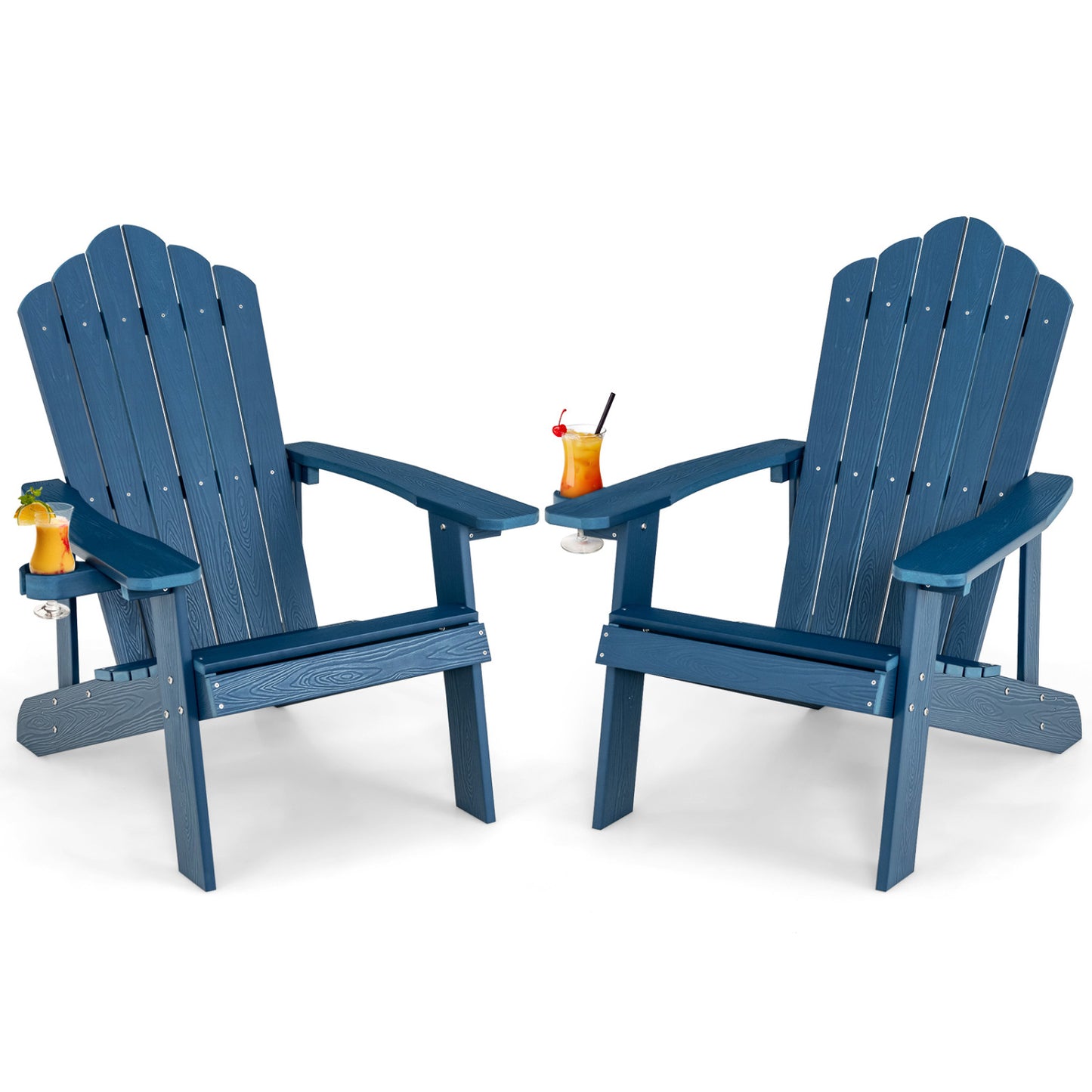 Adirondack Chair Set - 2 Piece Adult & Kids Outdoor Seating