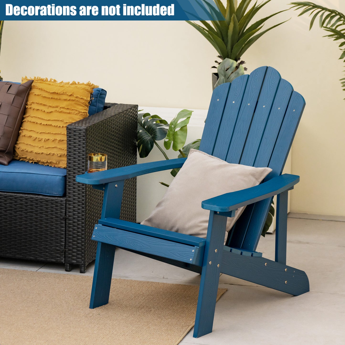 Adirondack Chair Set - 2 Piece Adult & Kids Outdoor Seating