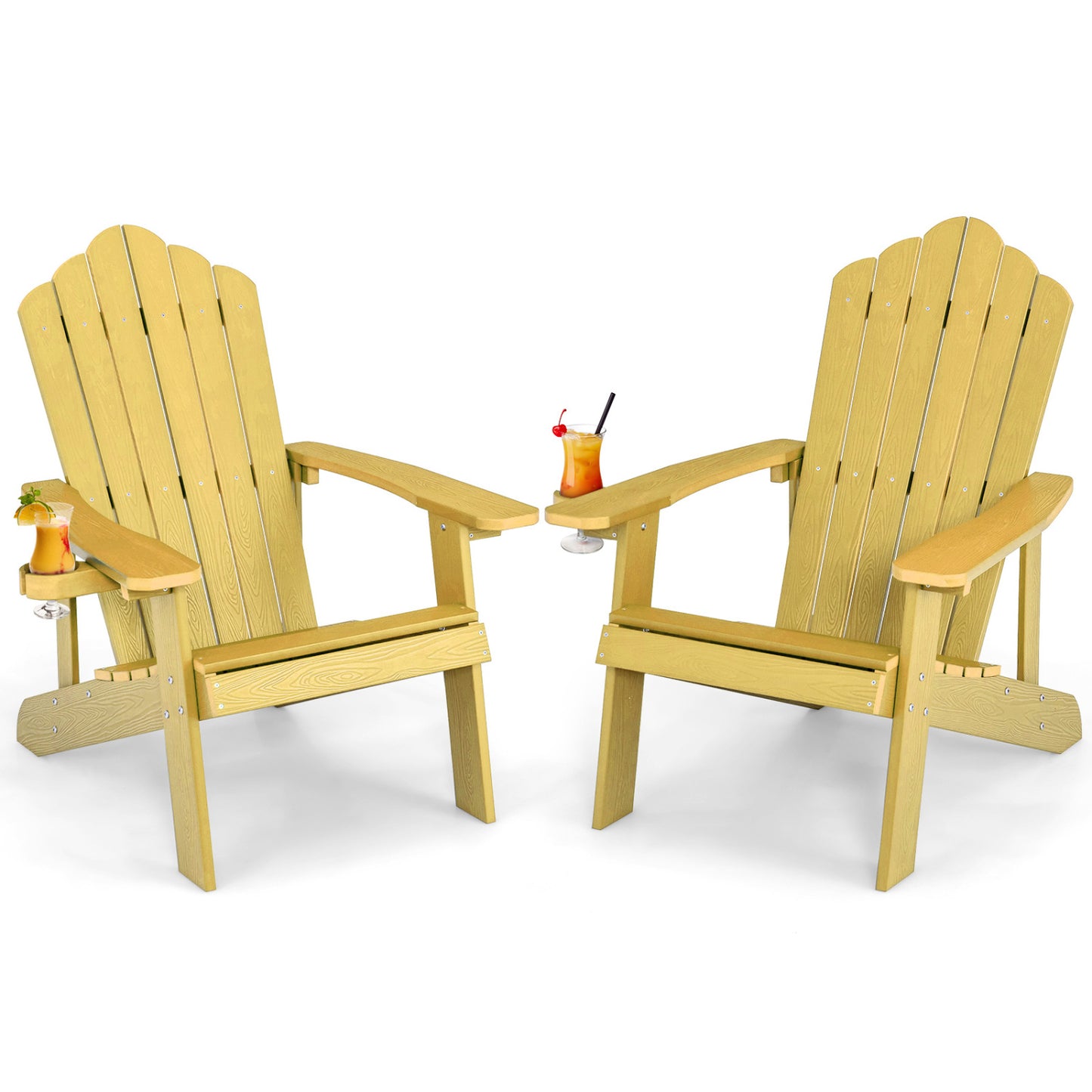Adirondack Chair Set - 2 Piece Adult & Kids Outdoor Seating