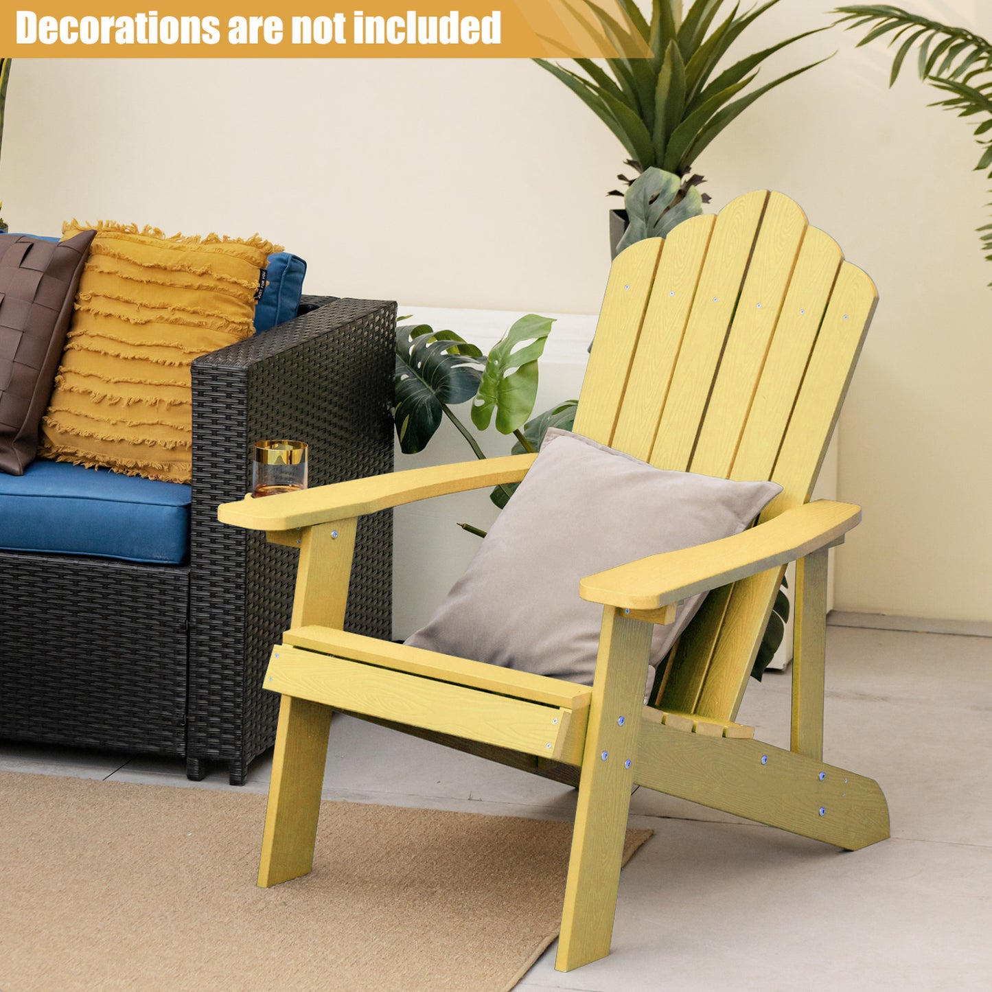 Adirondack Chair Set - 2 Piece Adult & Kids Outdoor Seating
