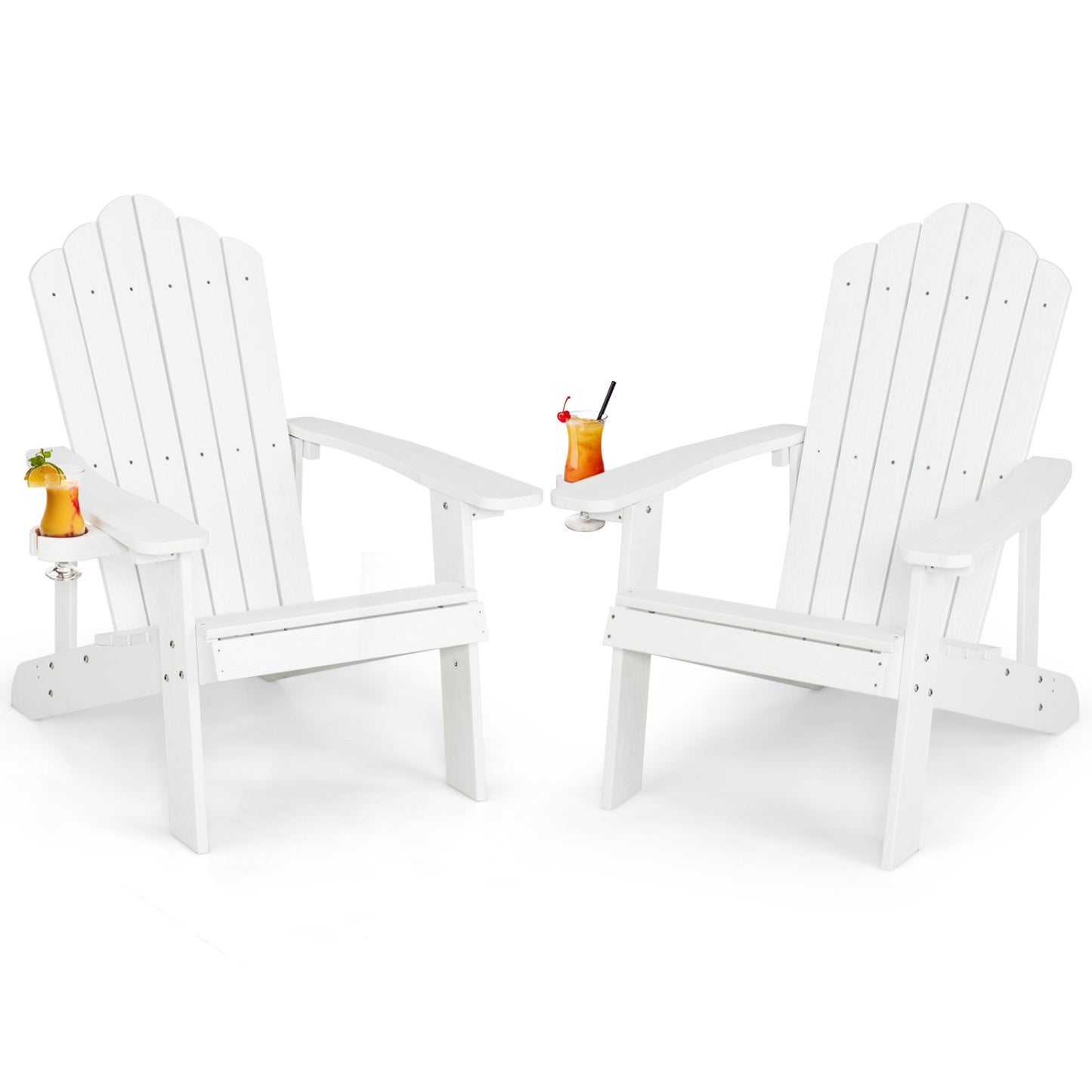 Adirondack Chair Set - 2 Piece Adult & Kids Outdoor Seating