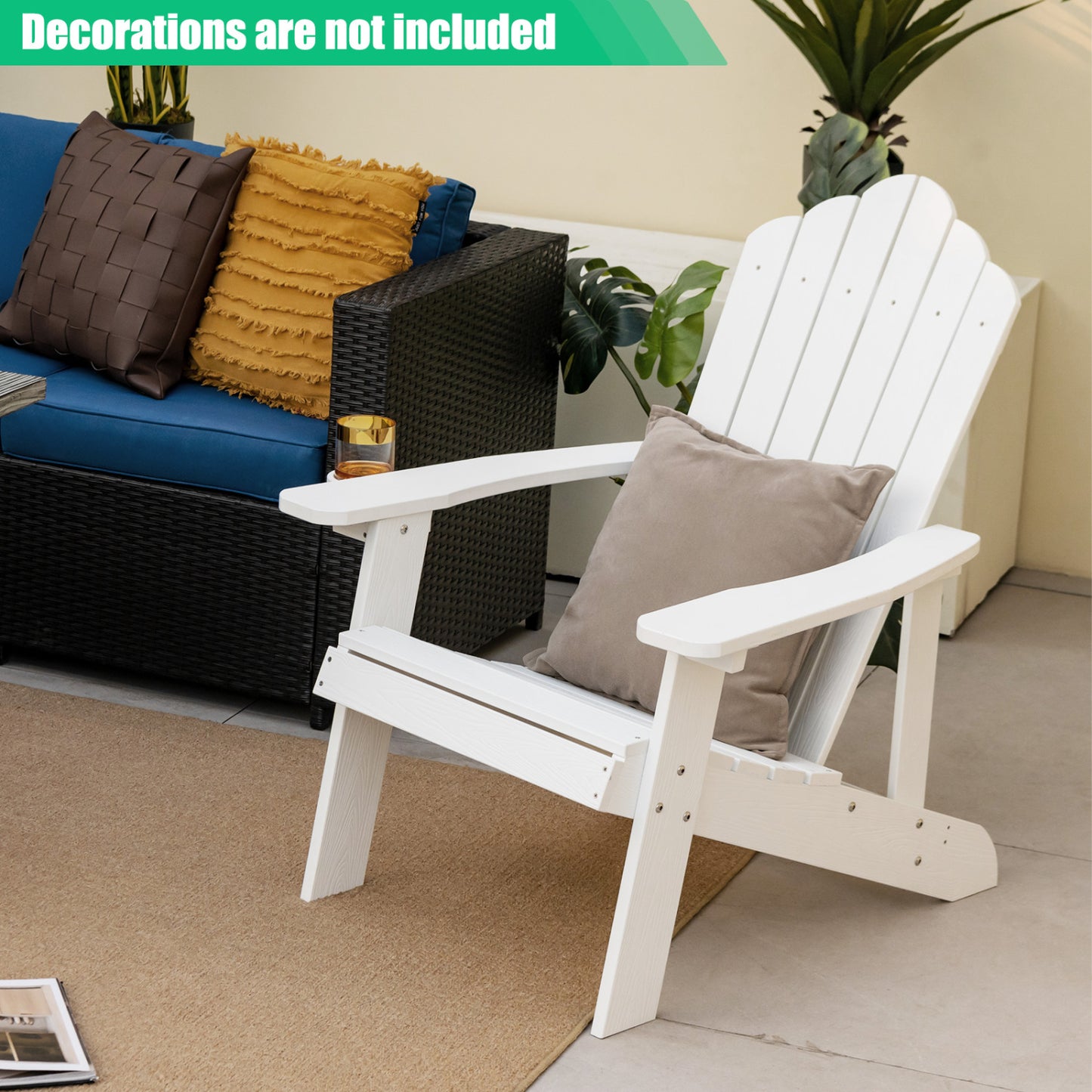 Adirondack Chair Set - 2 Piece Adult & Kids Outdoor Seating