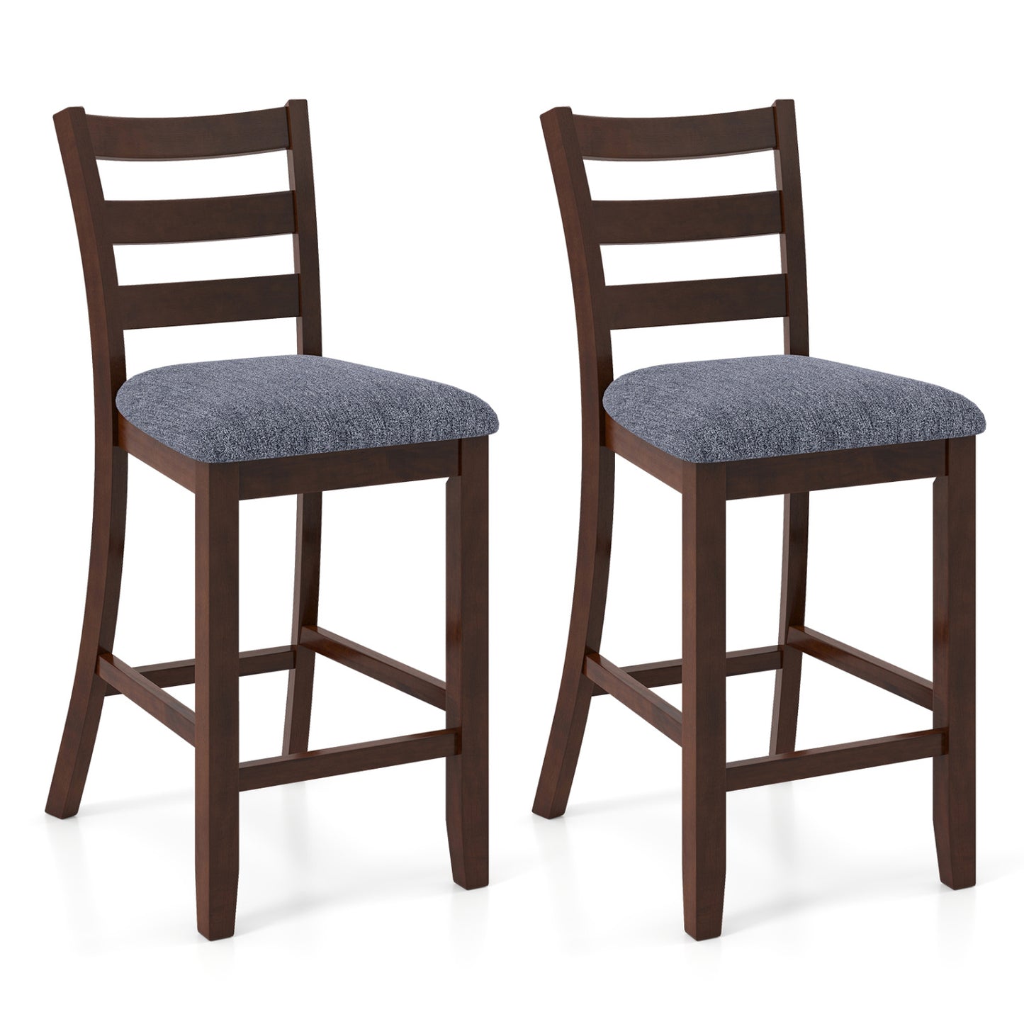 Counter Height Chairs Set of 2 with Fabric Seat