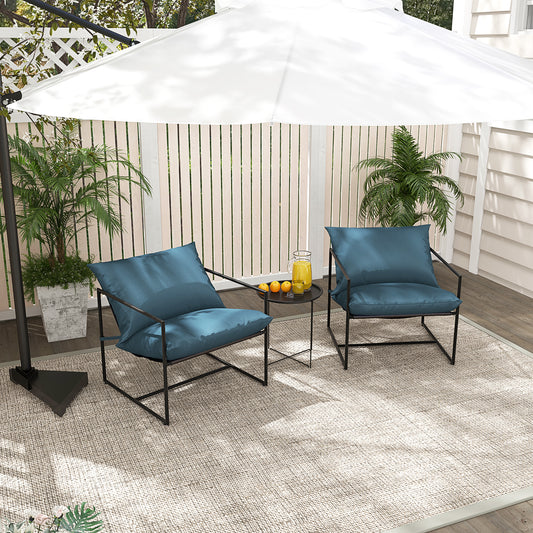 Sling Accent Chairs Set of 2 with Weatherproof Fabric