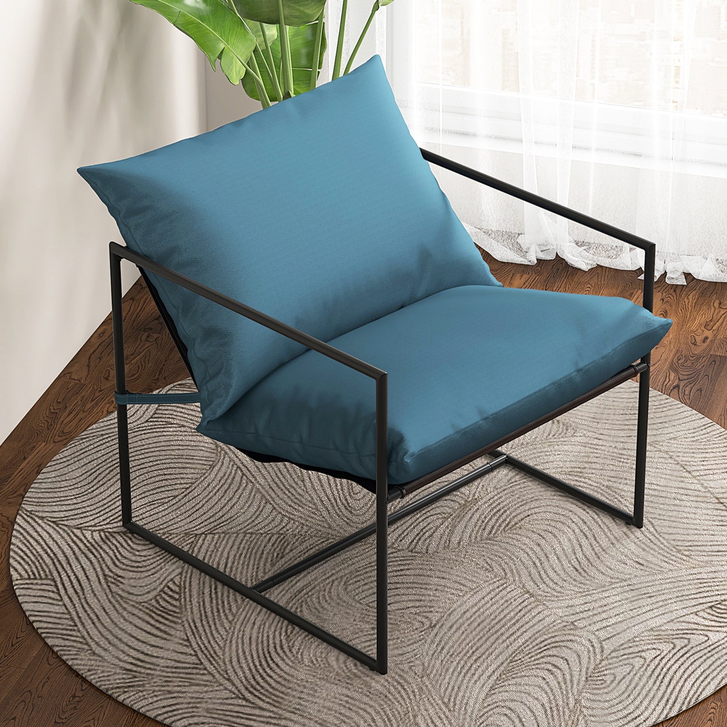 Sling Accent Chairs Set of 2 with Weatherproof Fabric