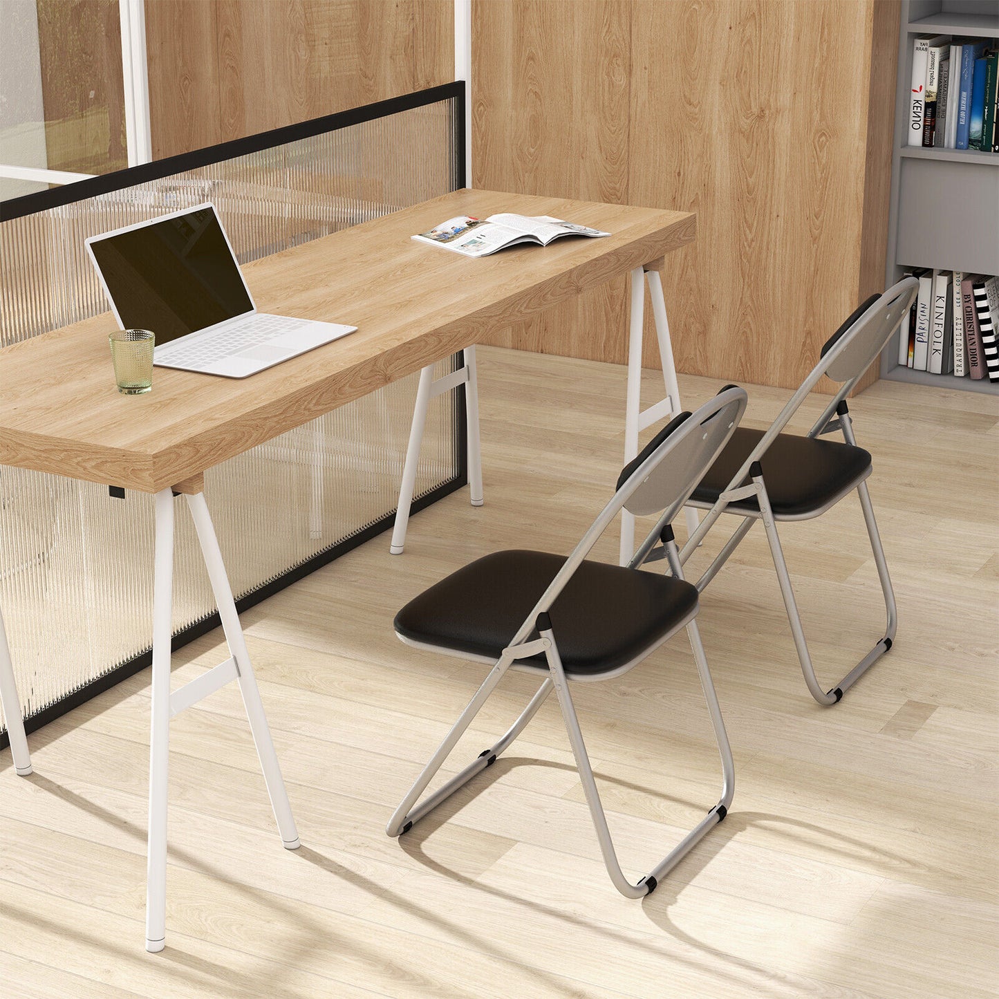 U-Shape Folding Chairs with Hollow Handle - Set of 6