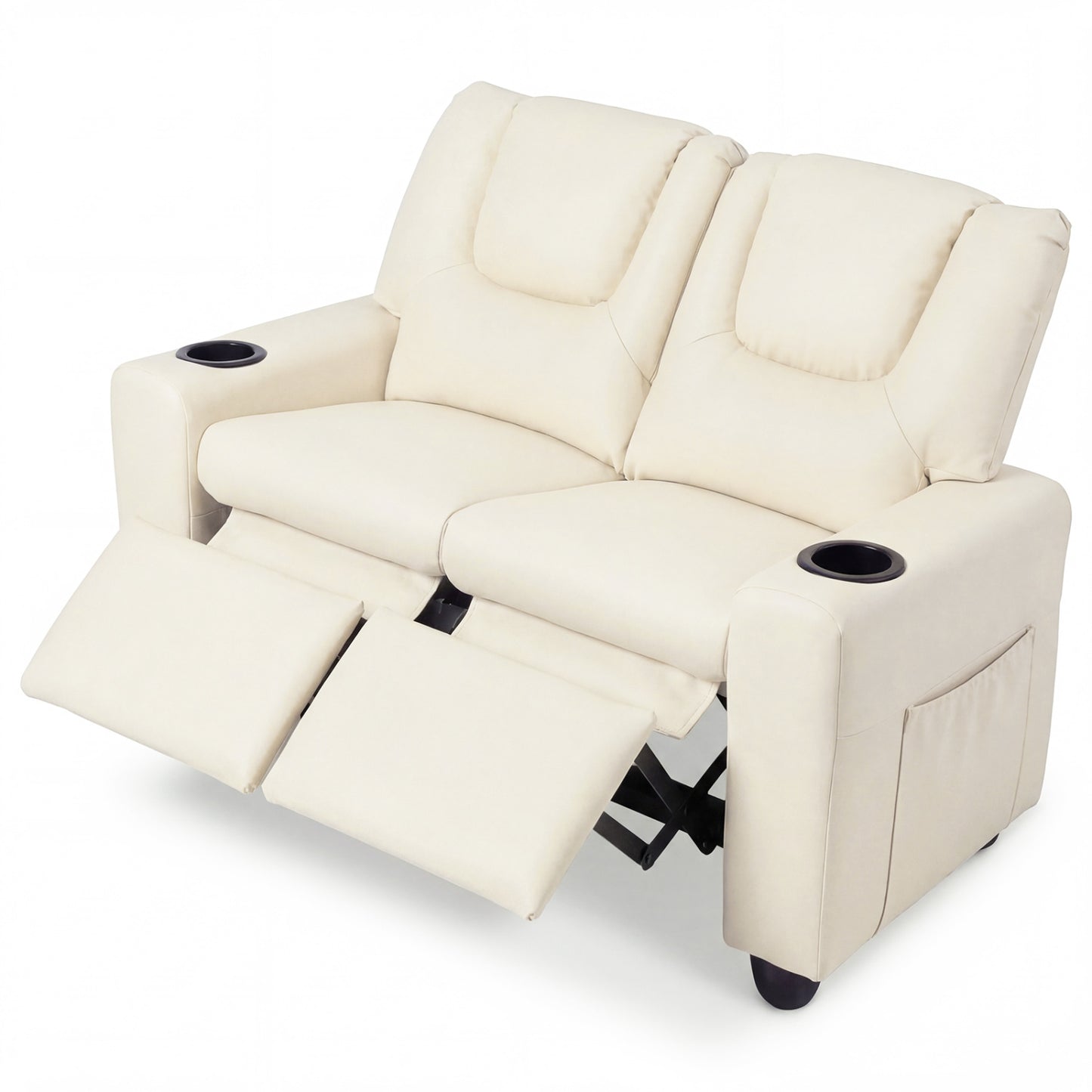 Kids Double Recliner Sofa with Cup Holders - 2 Seater