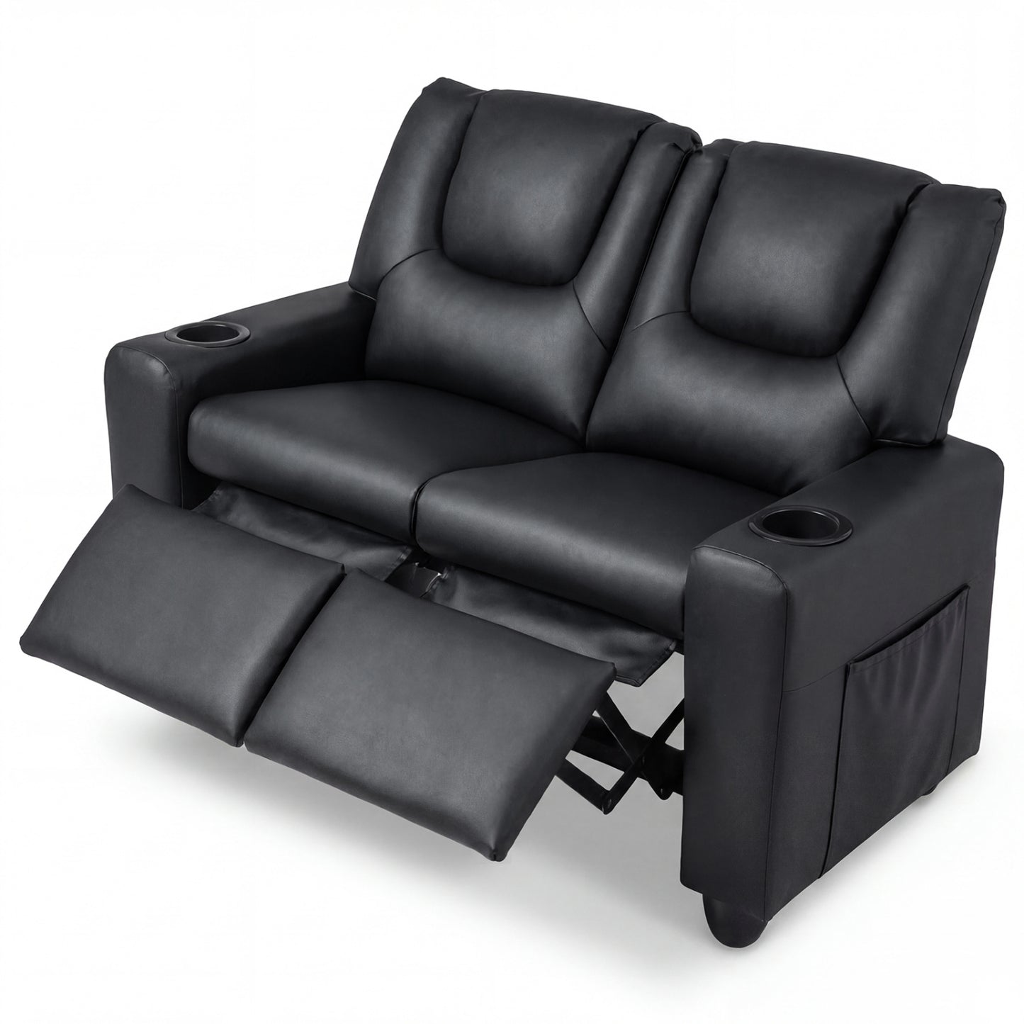 Kids Double Recliner Sofa with Cup Holders - 2 Seater