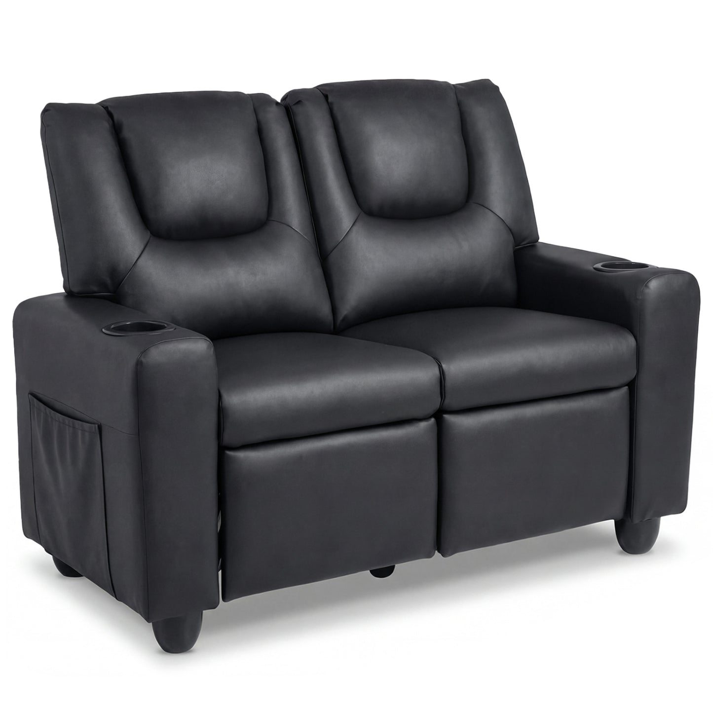 Kids Double Recliner Sofa with Cup Holders - 2 Seater