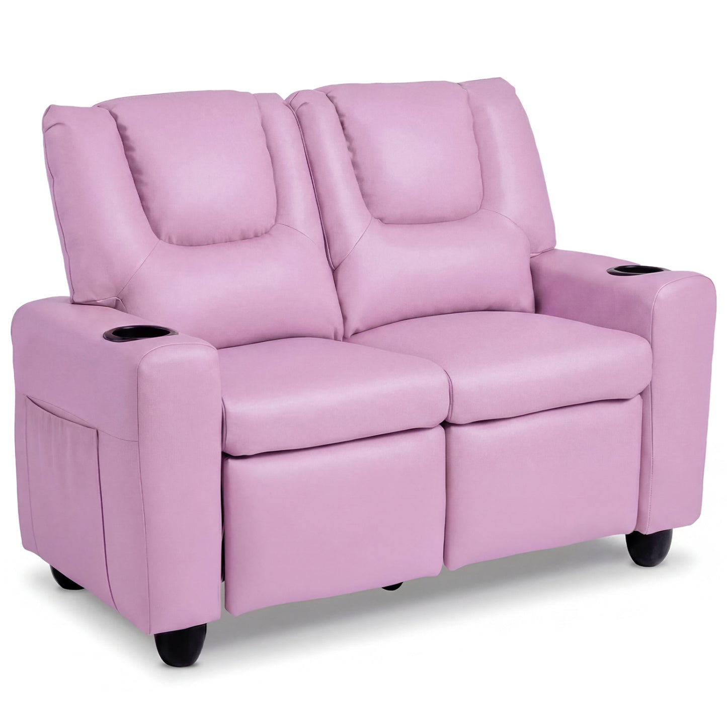 Kids Double Recliner Sofa with Cup Holders - 2 Seater
