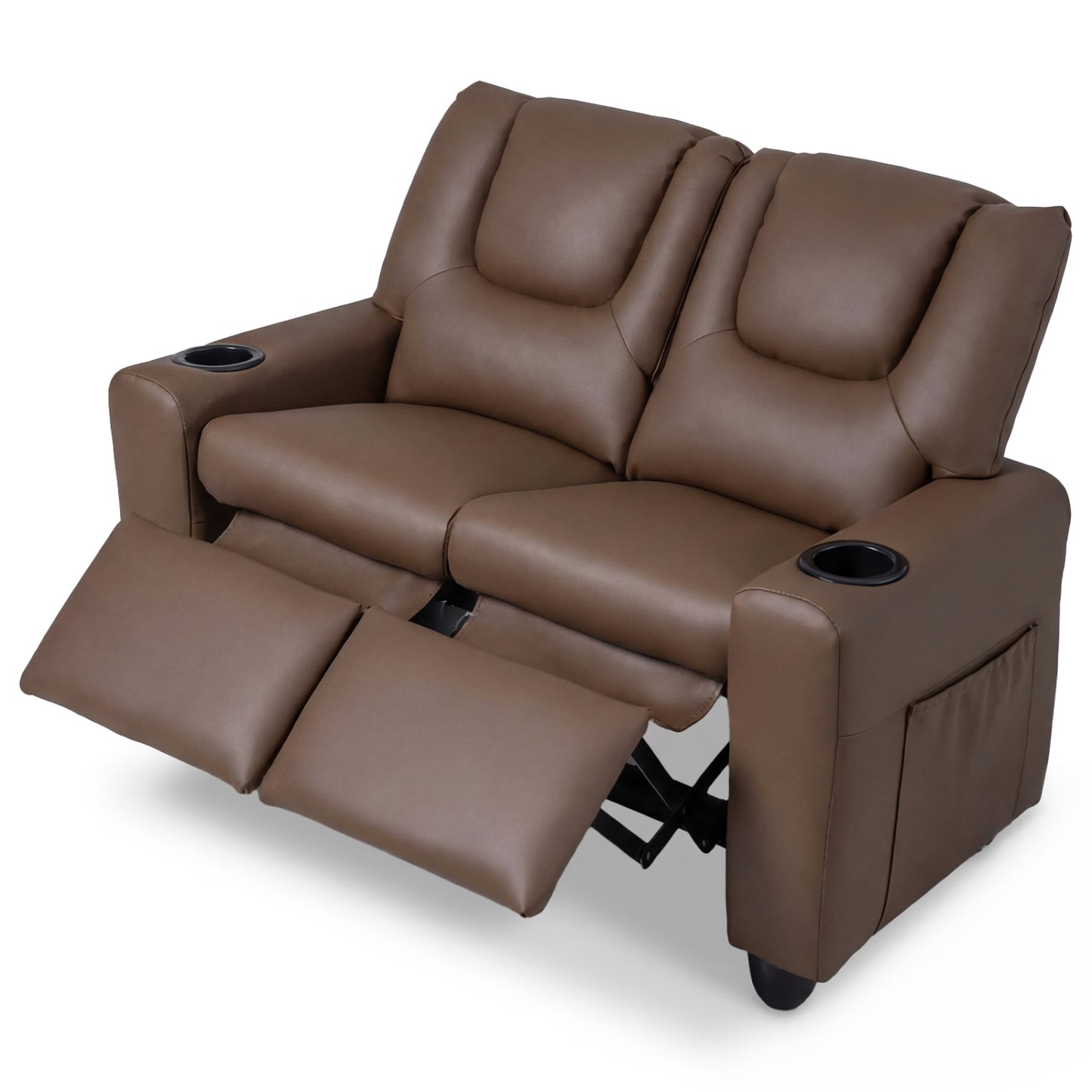 Kids Double Recliner Sofa with Cup Holders - 2 Seater