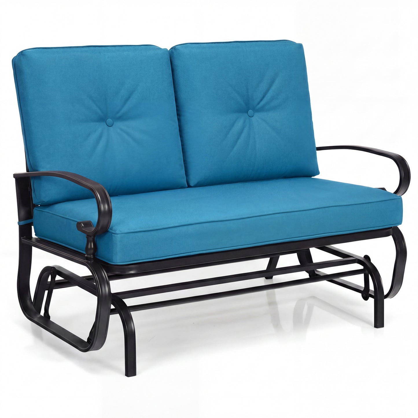2-Seat Outdoor Swing Glider Chair with Cushions