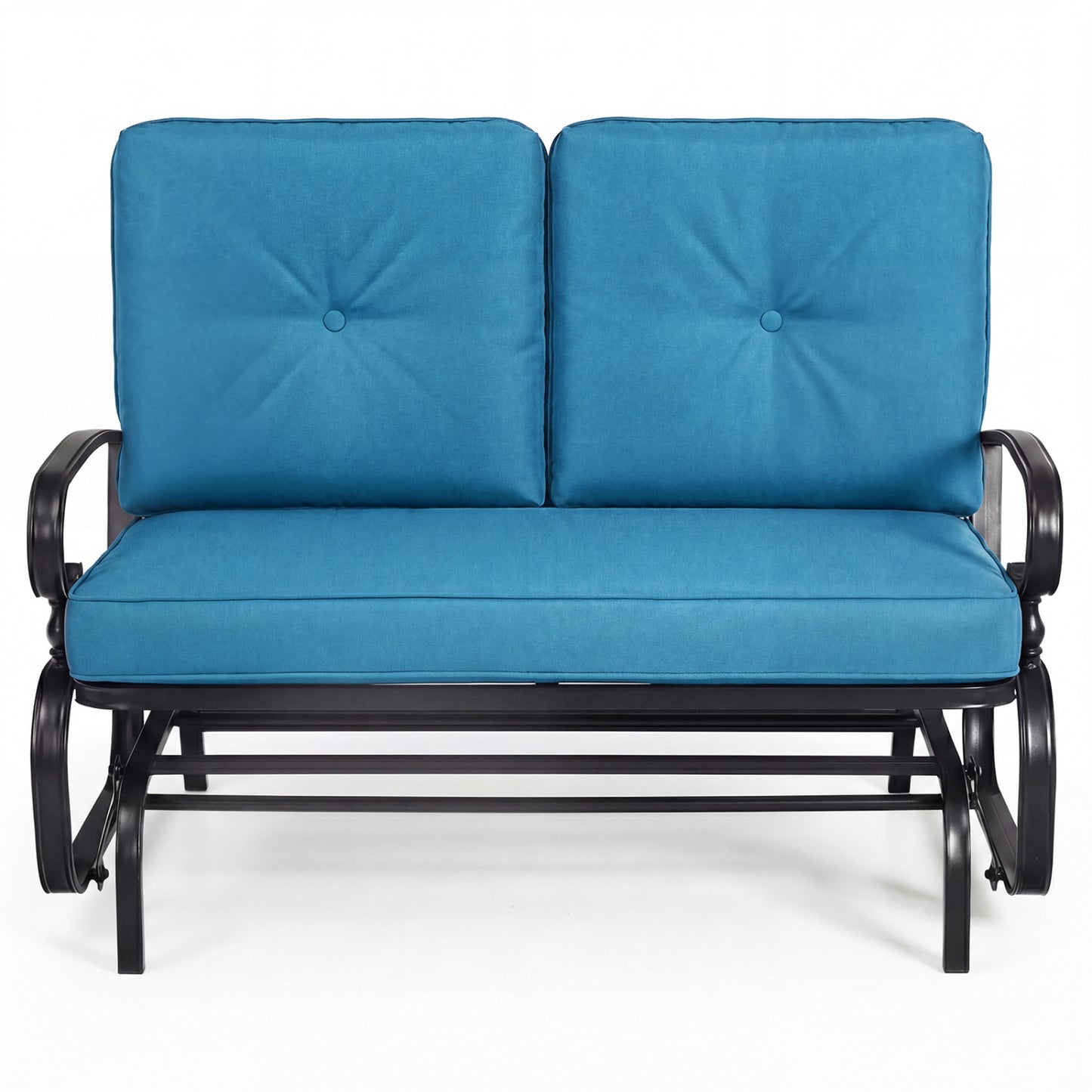 2-Seat Outdoor Swing Glider Chair with Cushions