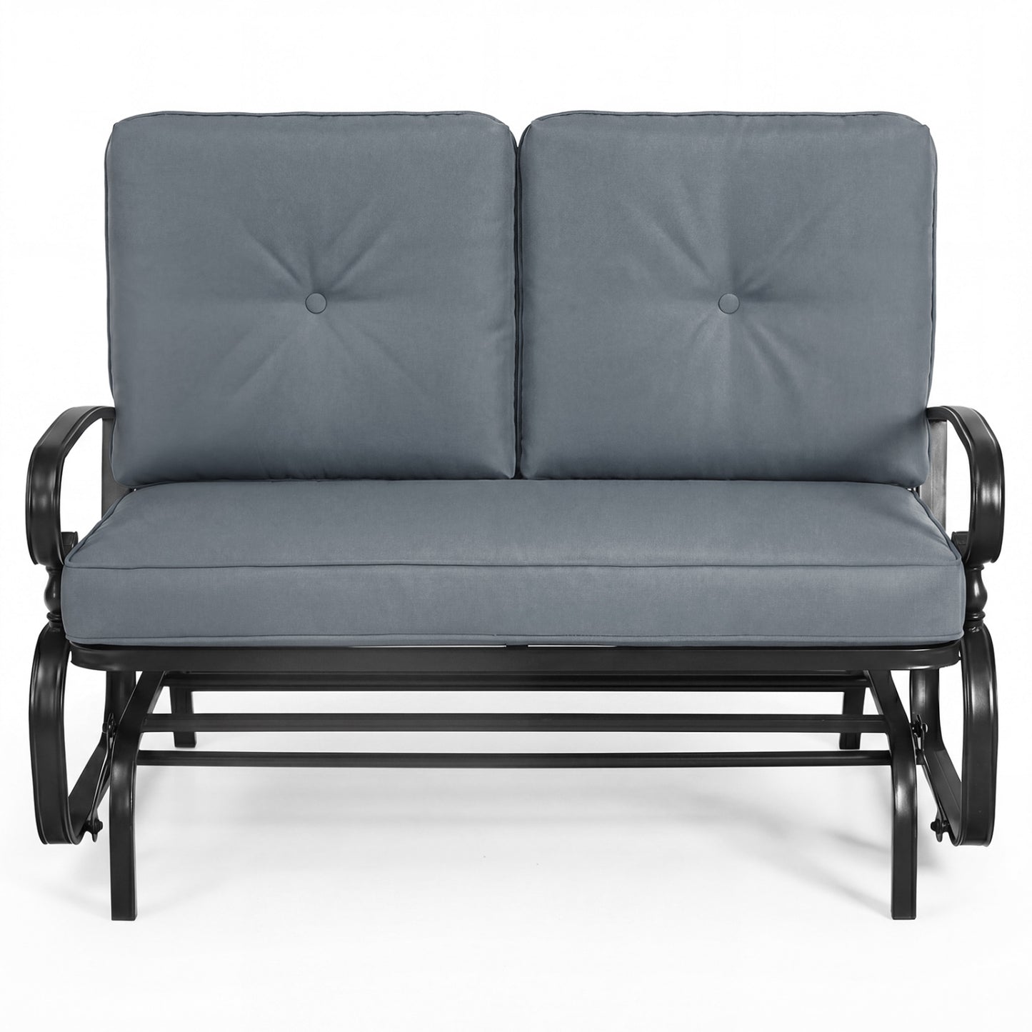 2-Seat Outdoor Swing Glider Chair with Cushions